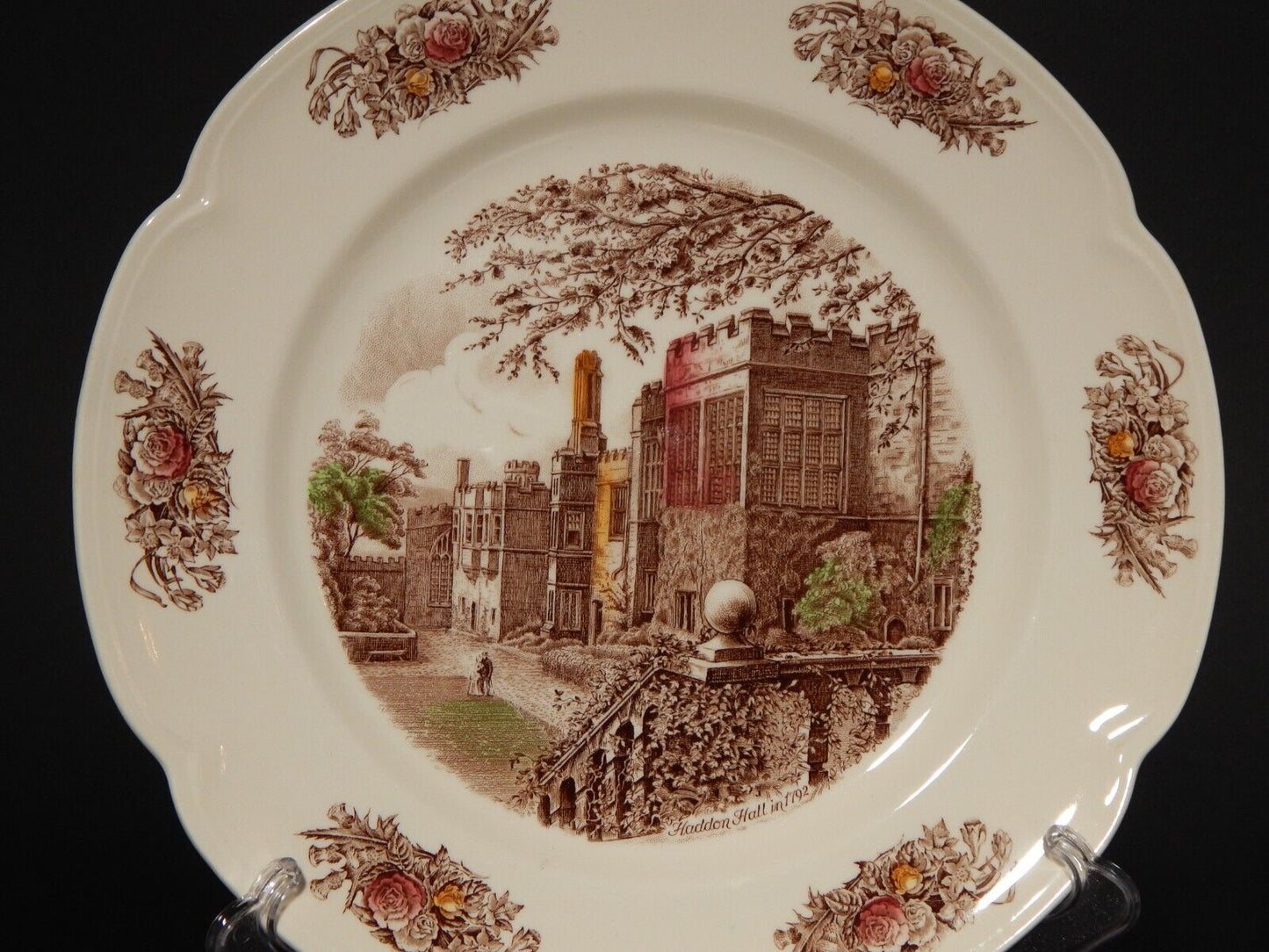 ANTICO VASSOIO ROTONDO PORCELLANA JOHNSON BROS ROYAL HOMES OF BRITAIN