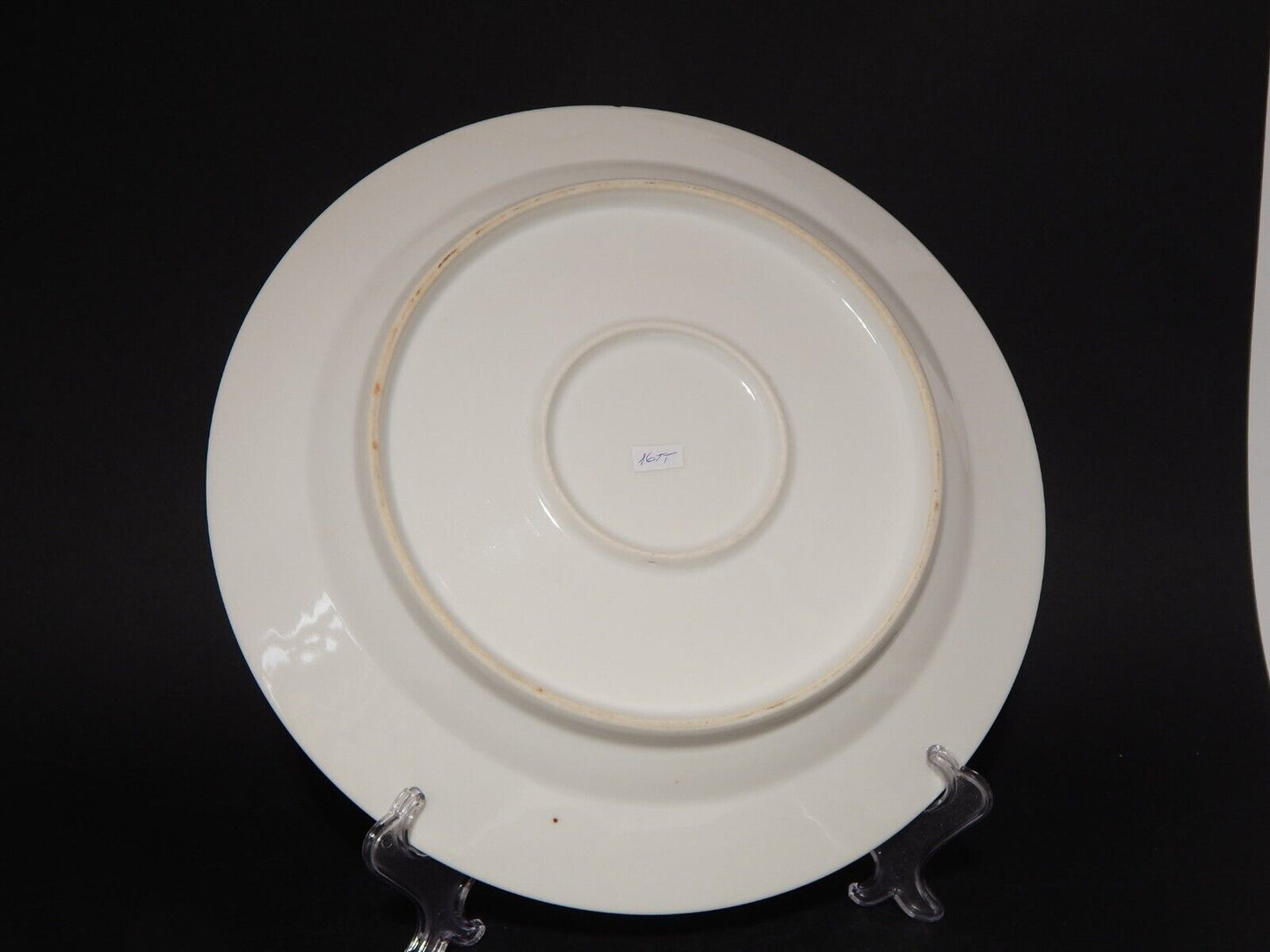 ANTICO VASSOIO PIATTO PORTATA IMPERO PORCELLANA GINORI DOCCIA XIX SECOLO difetto