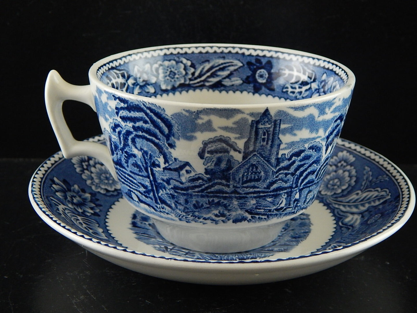 ANTICA TAZZA TE' CERAMICA POTTERY WOOD&SONS BURSLEM ENOCH1784RALPH1750 WOODLAND