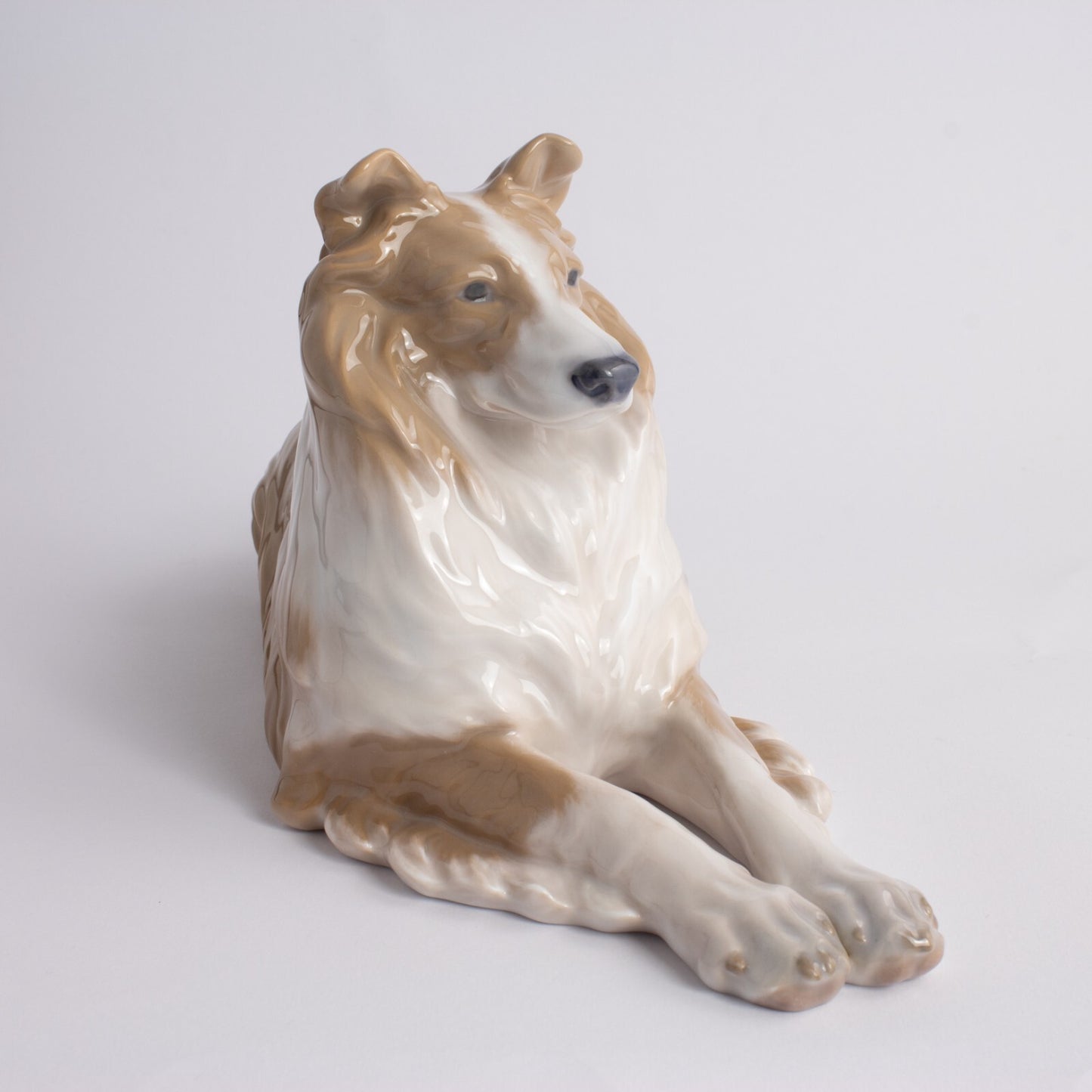 STATUINA GRANDE PORCELLANA ROYAL COPENHAGEN "Collie" 1701 ORIGINALE HANDMADE