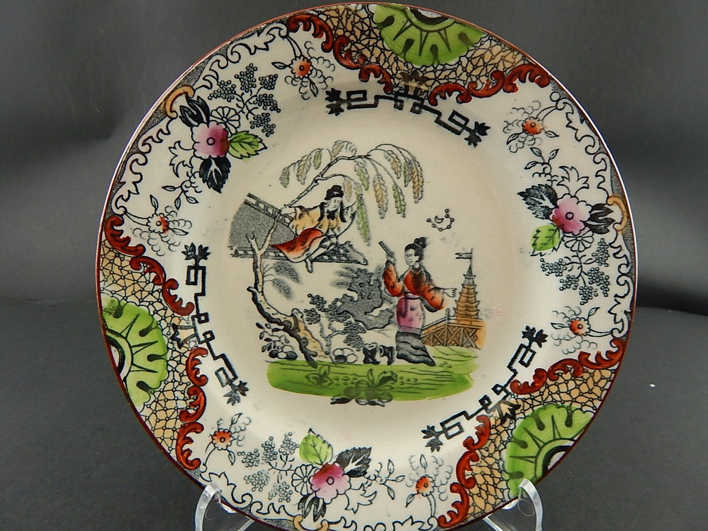 ANTICO PIATTO DESSERT SOCIETA' CERAMICA ITALIANA LAVENO SCI DECORO SIAM A734