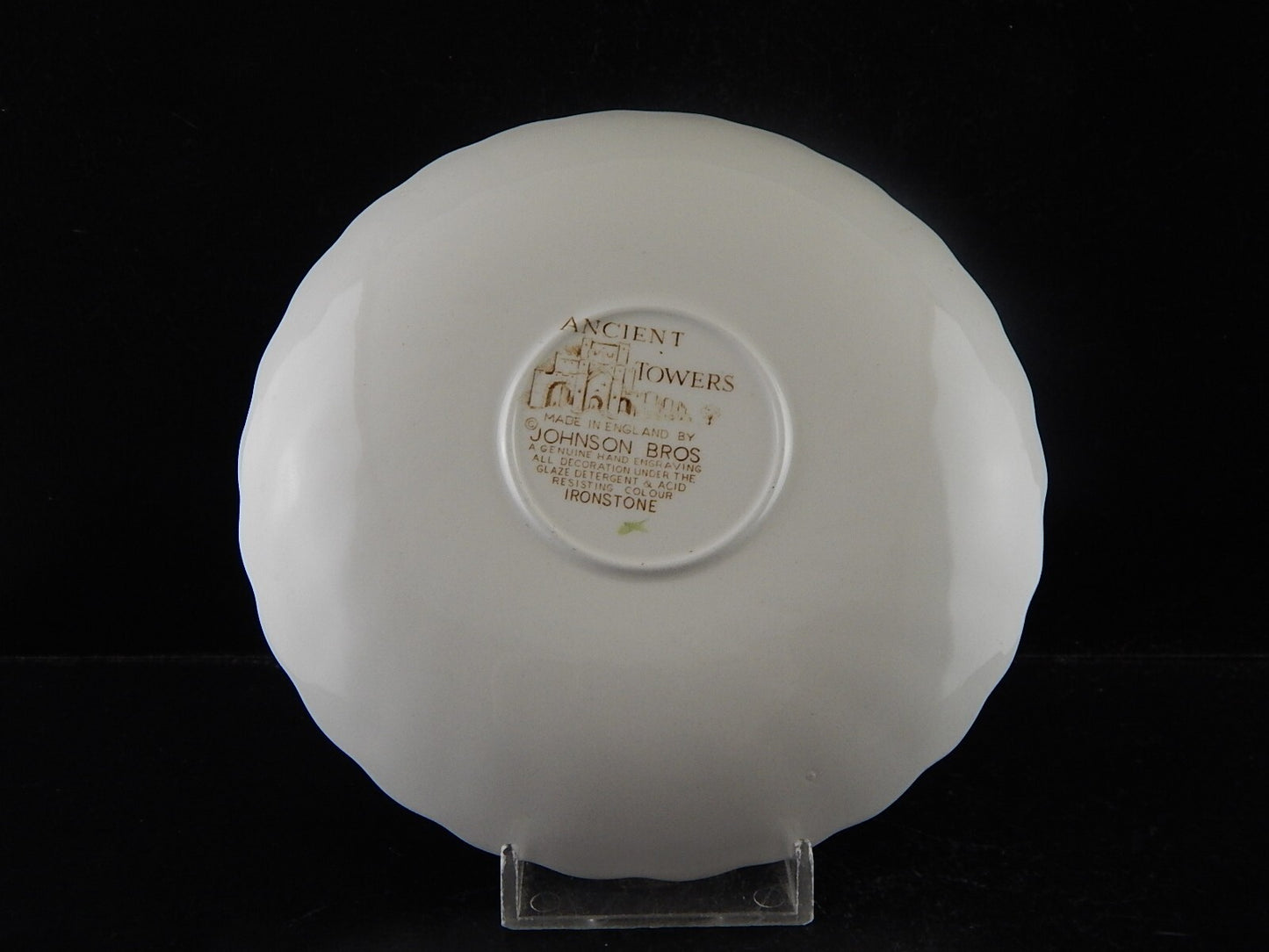 VINTAGE SEMI PORCELLANA JOHNSON BROS COLLEZIONE ANCIENT TOWERS TAZZA DA TE'