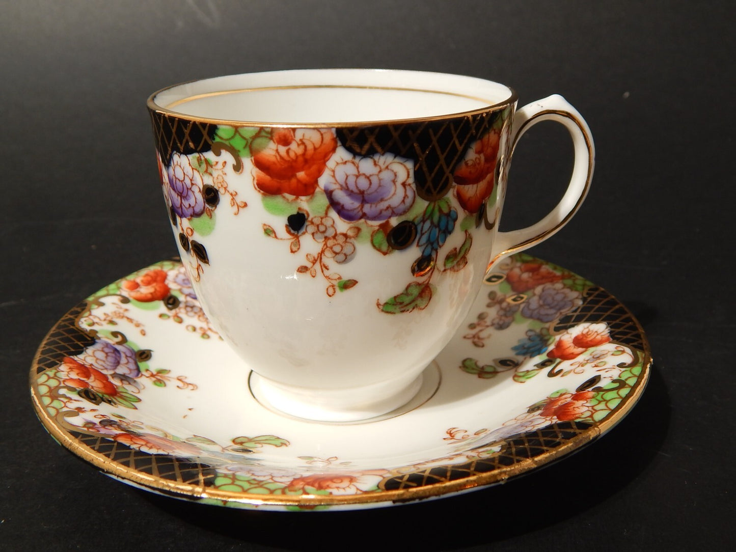 ANTICA TAZZA TE' PORCELLANA INGLESE DELPHINE CROWN CHINA JH MIDDLETON FINE 800