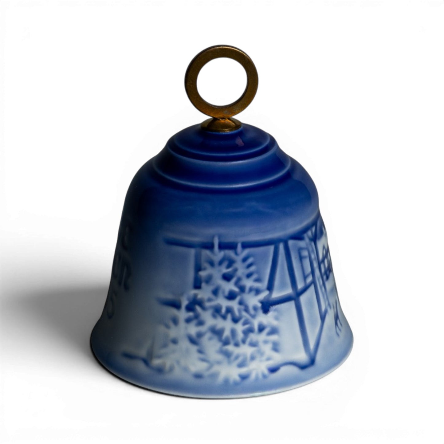 Bing&Grøndahl Royal Copenhagen Porcellana Campana di Natale "Vigilia di Natale alla Fattoria" cod BGCN 1985 cm 9