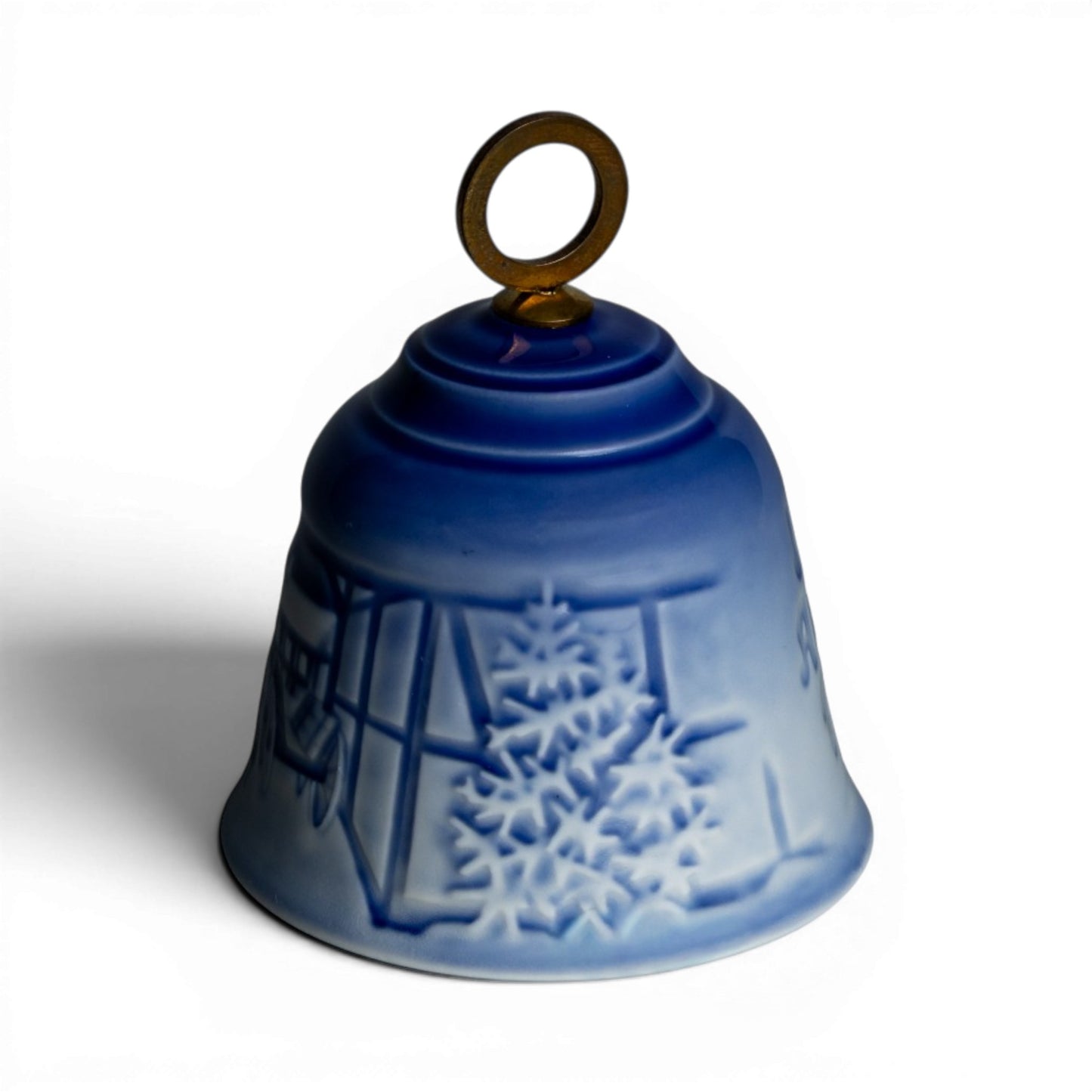 Bing&Grøndahl Royal Copenhagen Porcellana Campana di Natale "Vigilia di Natale alla Fattoria" cod BGCN 1985 cm 9