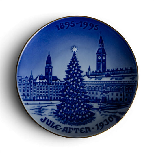 Bing&Grondahl Piatto del Centenario 1992 Albero di Natale in Piazza 15 cm