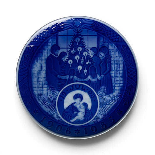 Royal Copenhagen Piatto del Giubileo 75 Anni 1908-1983 Kai Lange Porcellana 24cm