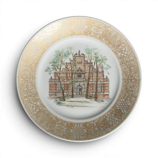 Royal Copenhagen Piatto Borsen di Copenaghen Porcellana Danese 1978 21cm