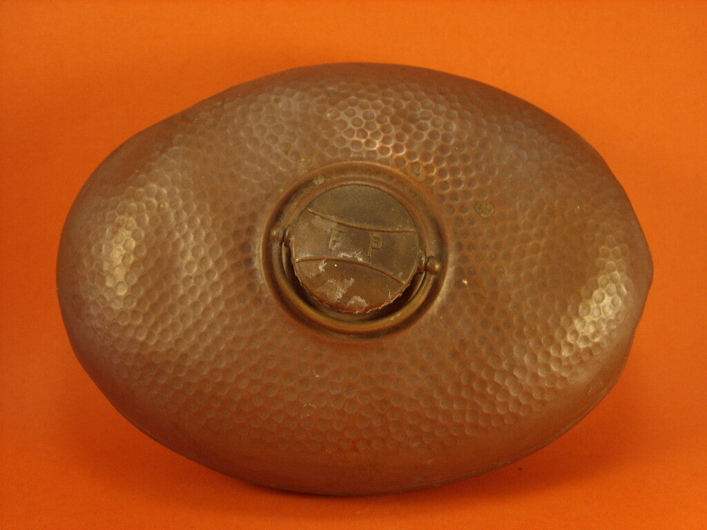Antica boule in rame 29x22 cm, altezza 12 cm