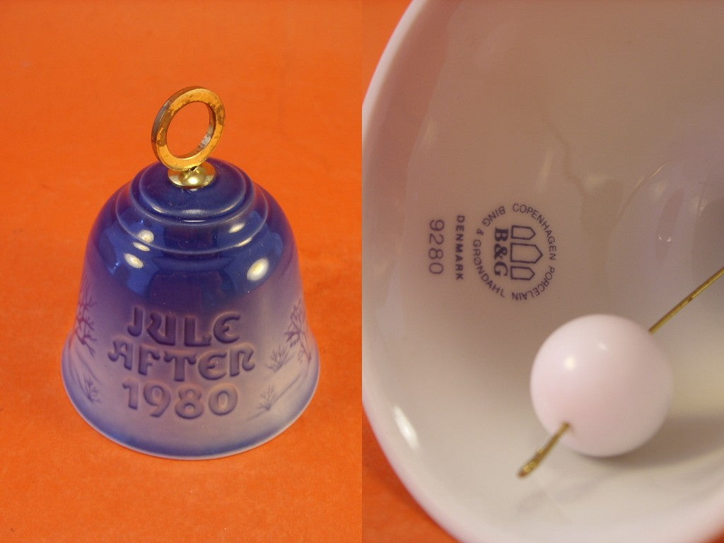 Campana Natale 1980 marchio Bing&Grondahl con le Tre Torri porcellana danese