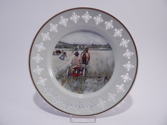 Piatto da collezione Bing&Grondahl Carl Larsson motivo Host, porcellana danese del 1978
