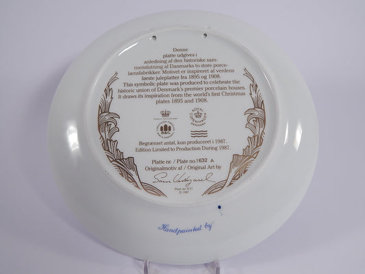 Piatto Commemorativo Unione Royal Copenhagen 1987 Bing&Grondahl, 21cm