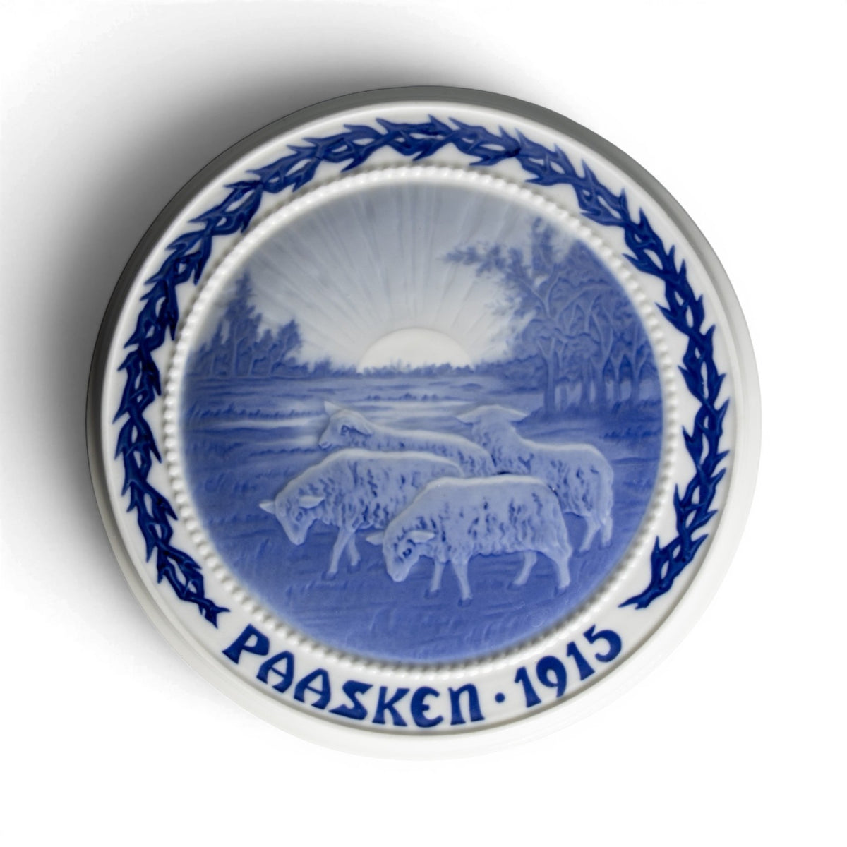 Bing&Grondahl Copenhagen Piatto/Placca Pasqua Easter Plate porcellana dipinta a mano, cm 18