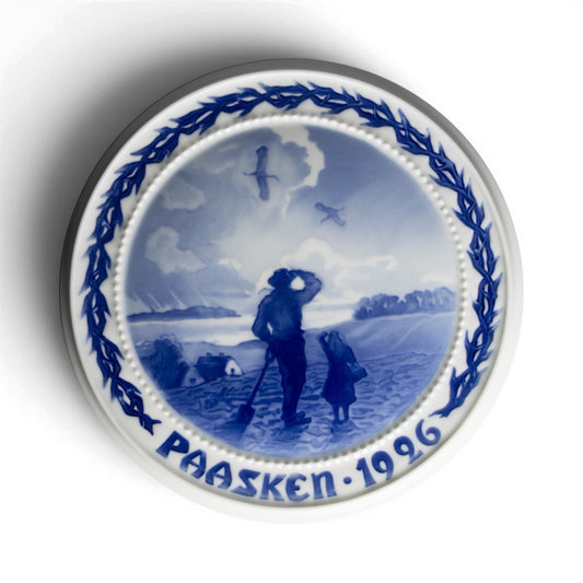 Bing&Grondahl Copenhagen Piatto/Placca Pasqua Easter Plate porcellana dipinta a mano, cm 18