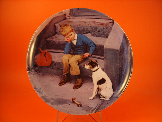 Bing&Grondahl Piatto Home is Best Kurt Ard 1984 Firmato, porcellana danese