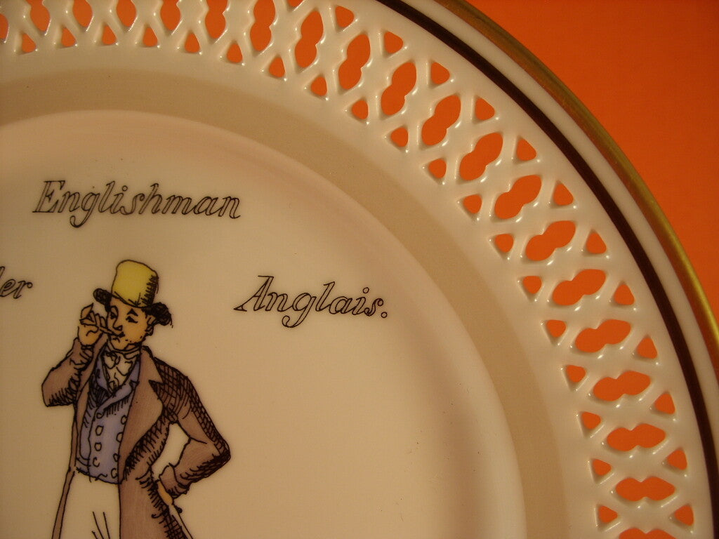 Piatto Bing&Grondahl The Englishman 1978, decorato a mano, serie Abitanti della Terra