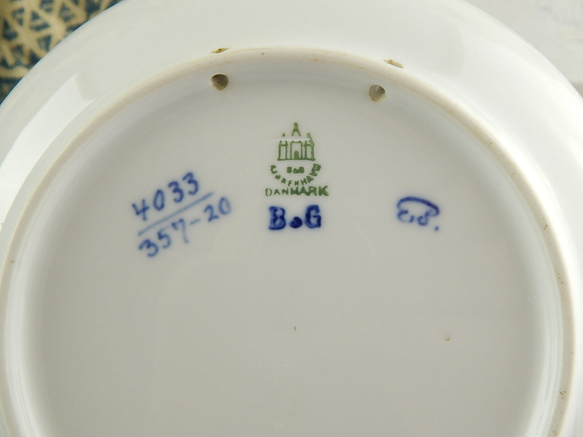 Bing&Grondahl BG KRONBORG, antico piatto in porcellana danese dipinto a mano