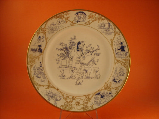 Bing&Grondahl piatto commemorativo H.C. Andersen 1975 con nove miniature di fiabe, porcellana danese