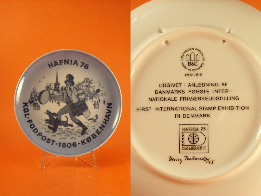 Bing&Grondahl Hafnia 76 BGCM 1976, piatto commemorativo da parete 18cm