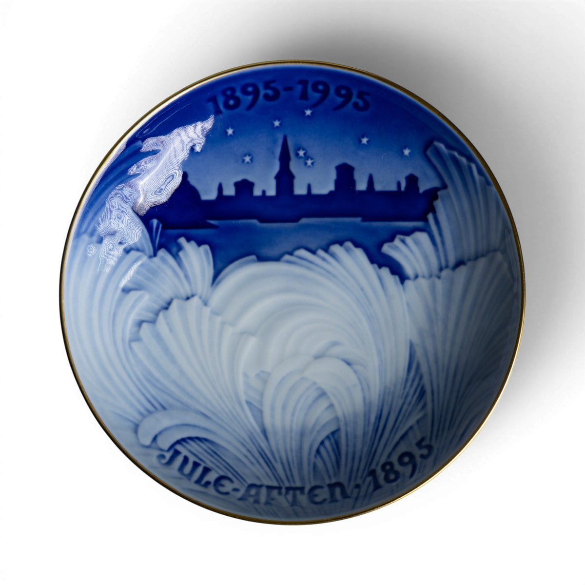 Bing&Grondahl Piatto del Centenario Dietro Finestra Ghiacciata porcellana dipinta a mano, 15 cm