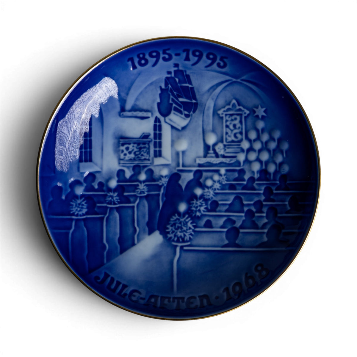 Bing&Grondahl Piatto del Centenario Vigilia di Natale porcellana dipinta a mano, 15 cm