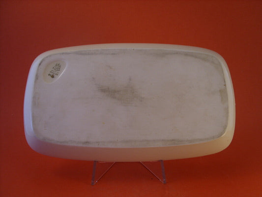 Bing&Grondahl piatto rettangolare con decoro floreale e fiori arancioni BG FLOREALE 96, pezzo da collezione