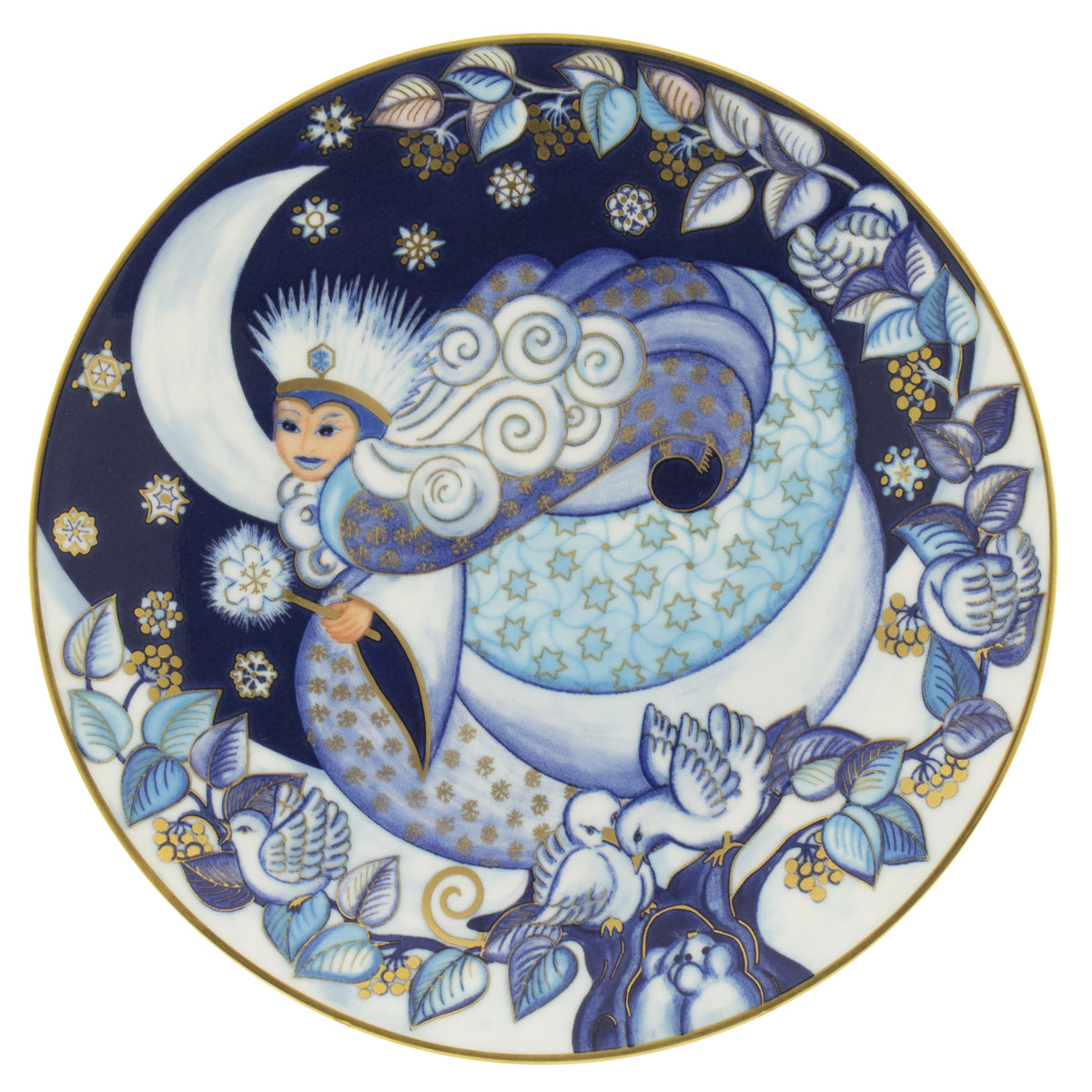 Bing&Grondahl piatto commemorativo The Snow Fairies' Christmas 2004 Queen Winter in porcellana
