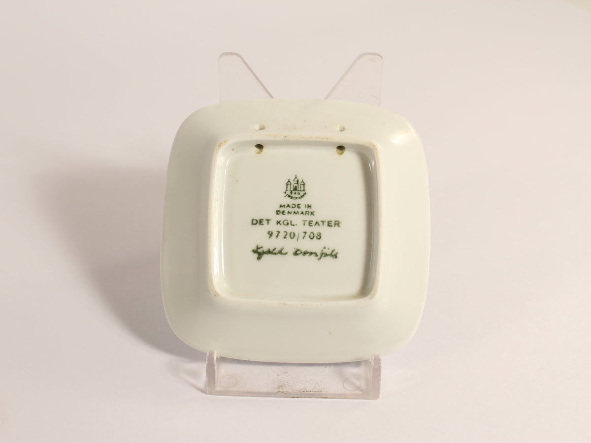 Bing&Grondahl Plaquette Piatto Det Kgl Teater decorazione porcellana da collezione, 8cm #2