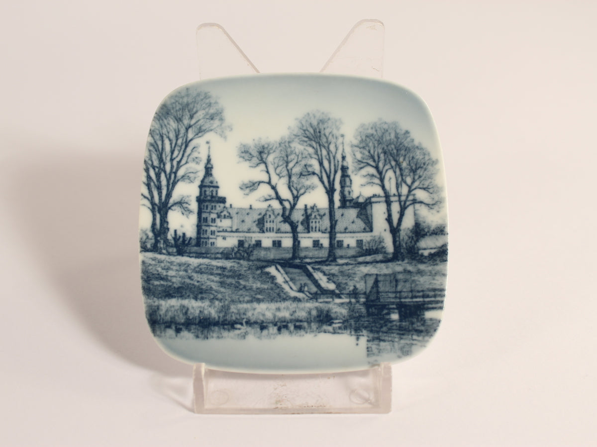 Bing&Grondahl Plaquette Piatto Kronborg porcellana dipinta a mano, 8cm #2