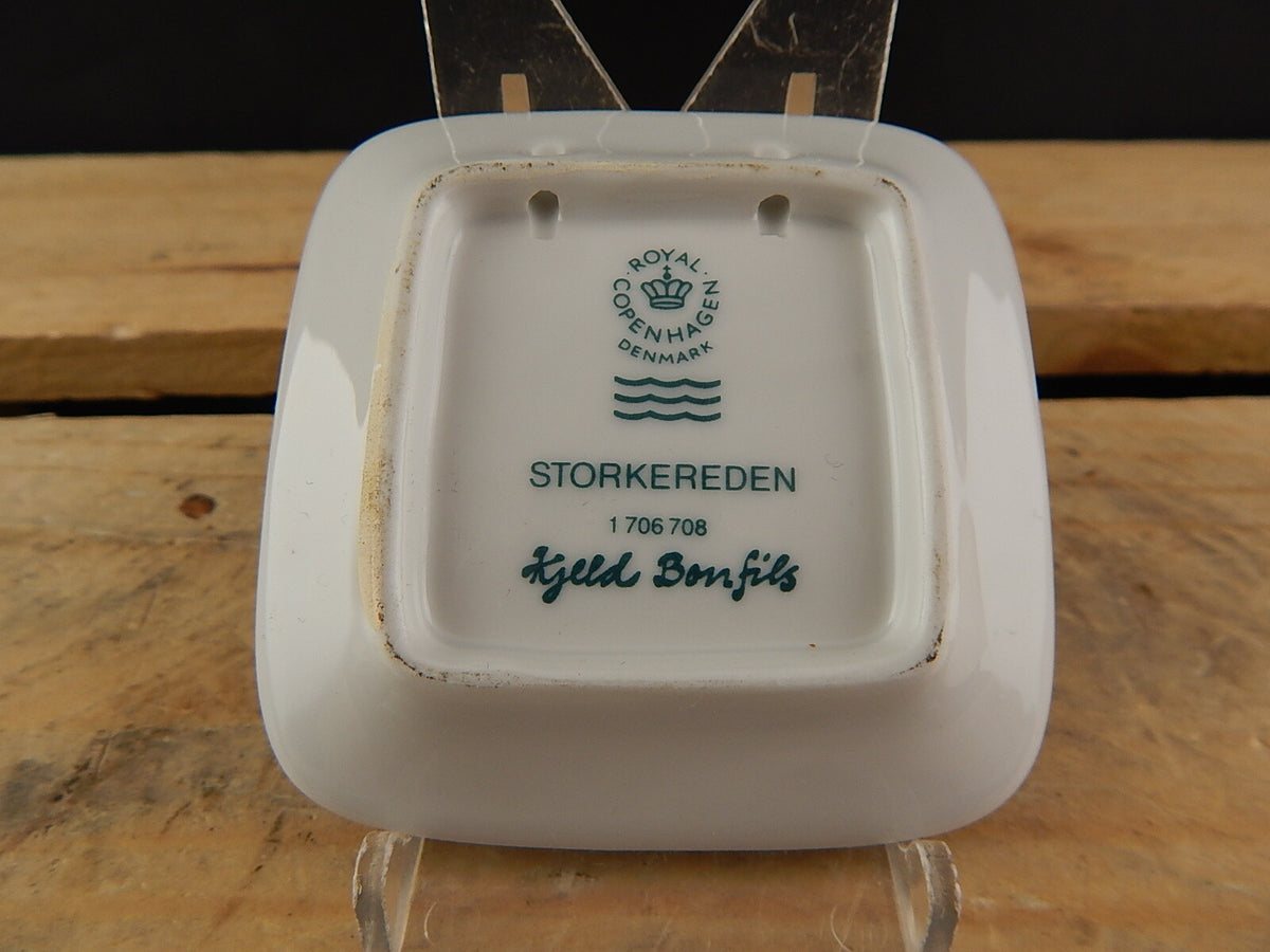 Plaquette Piatto Storkereden Cicogne Bing&Grondahl porcellana autentica, 8cm