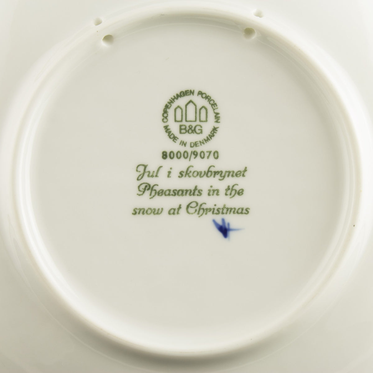 Royal Copenhagen Piatto di Natale porcellana pezzo da collezione, 1970, 18 cm
