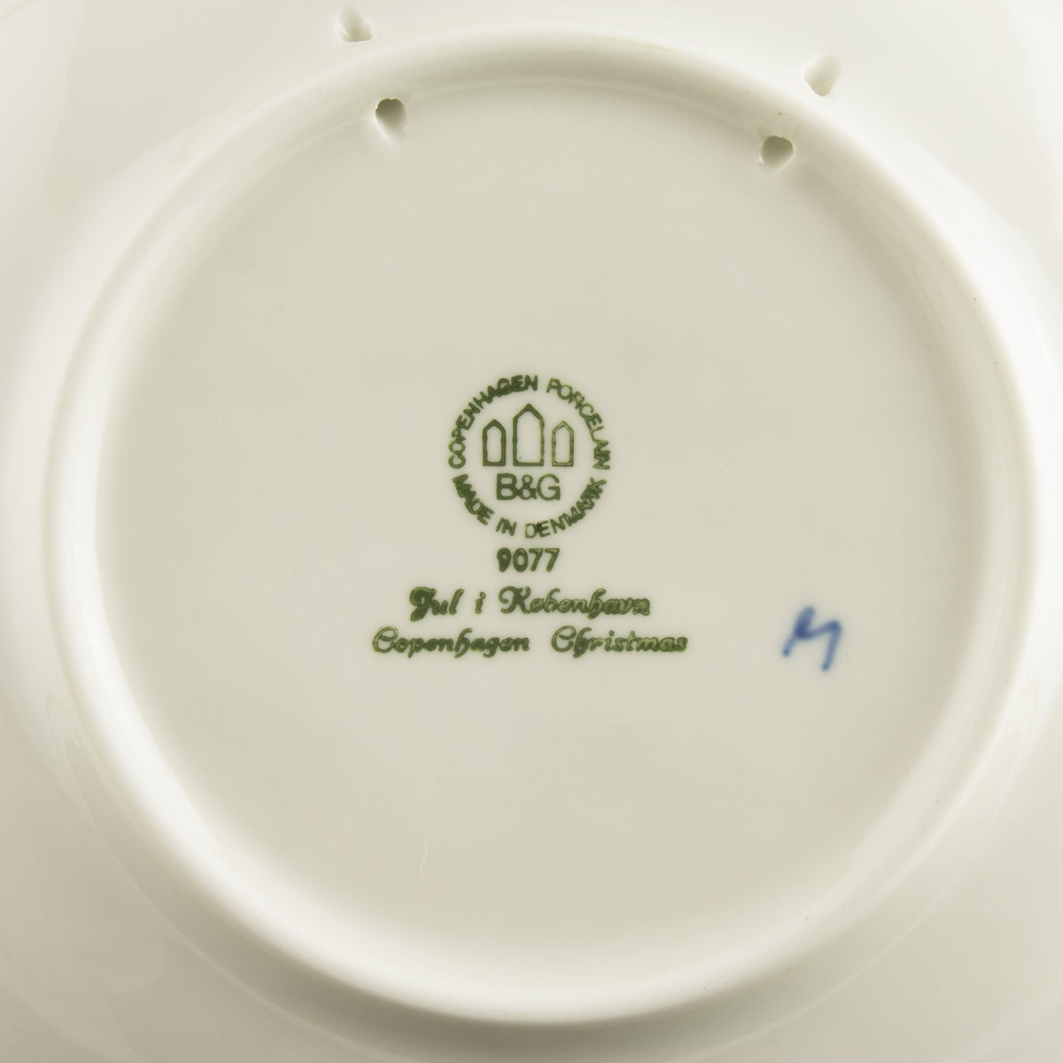 Royal Copenhagen Piatto di Natale porcellana pezzo da collezione, 1977, 18 cm