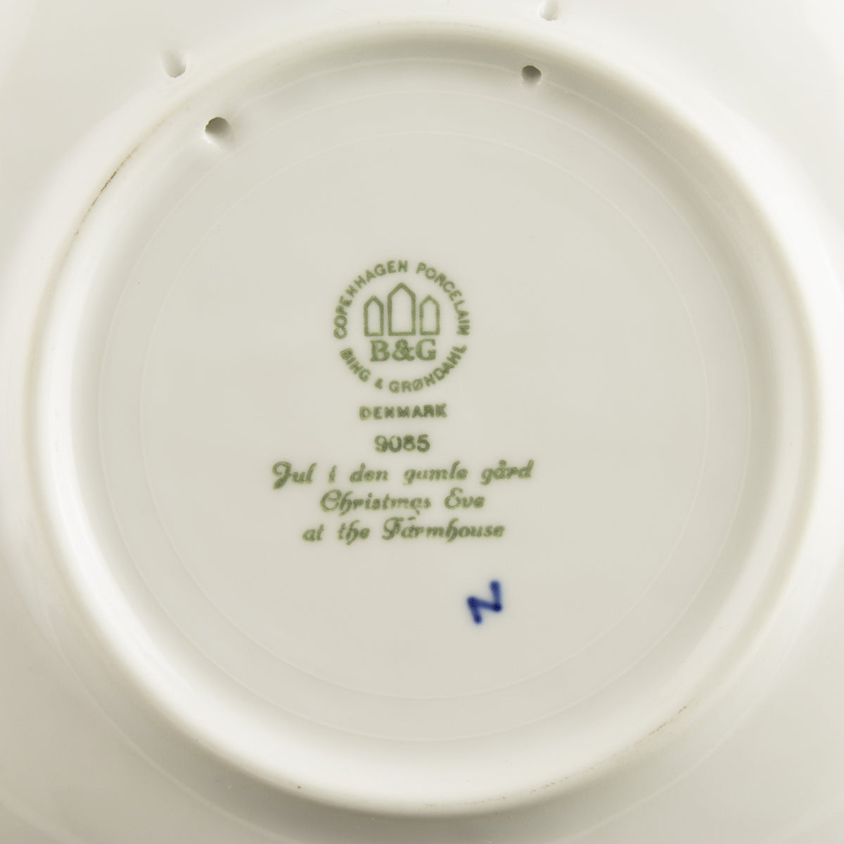 Royal Copenhagen Piatto di Natale porcellana pezzo da collezione, 1985, 18 cm