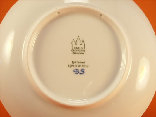 Royal Copenhagen Piatto di Natale Bing&Grondahl porcellana autentica, 18 cm