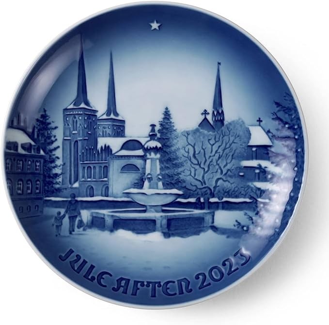 Bing&Grondahl Royal Copenhagen Piatto di Natale porcellana dipinta a mano, 18 cm