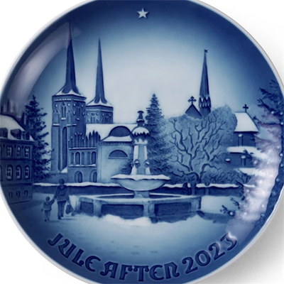 Royal Copenhagen Piatto di Natale Bing&Grondahl porcellana autentica, 18 cm