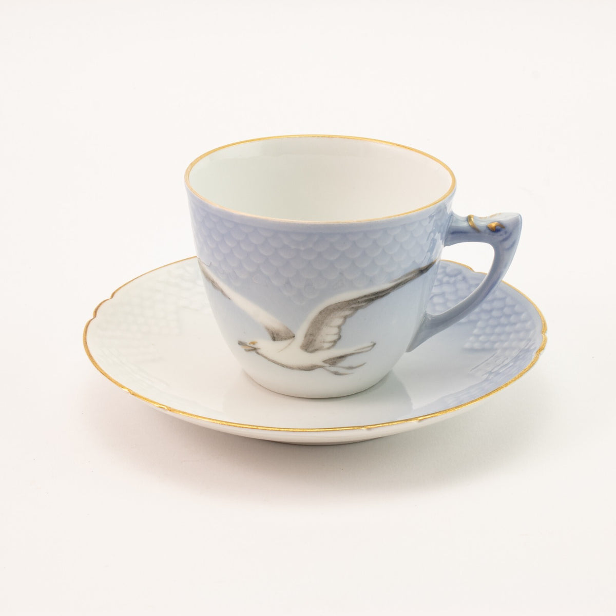 Bing&Grondahl Servizio Gabbiani Antica tazza da caffè con piattino decorazione porcellana da collezione #4