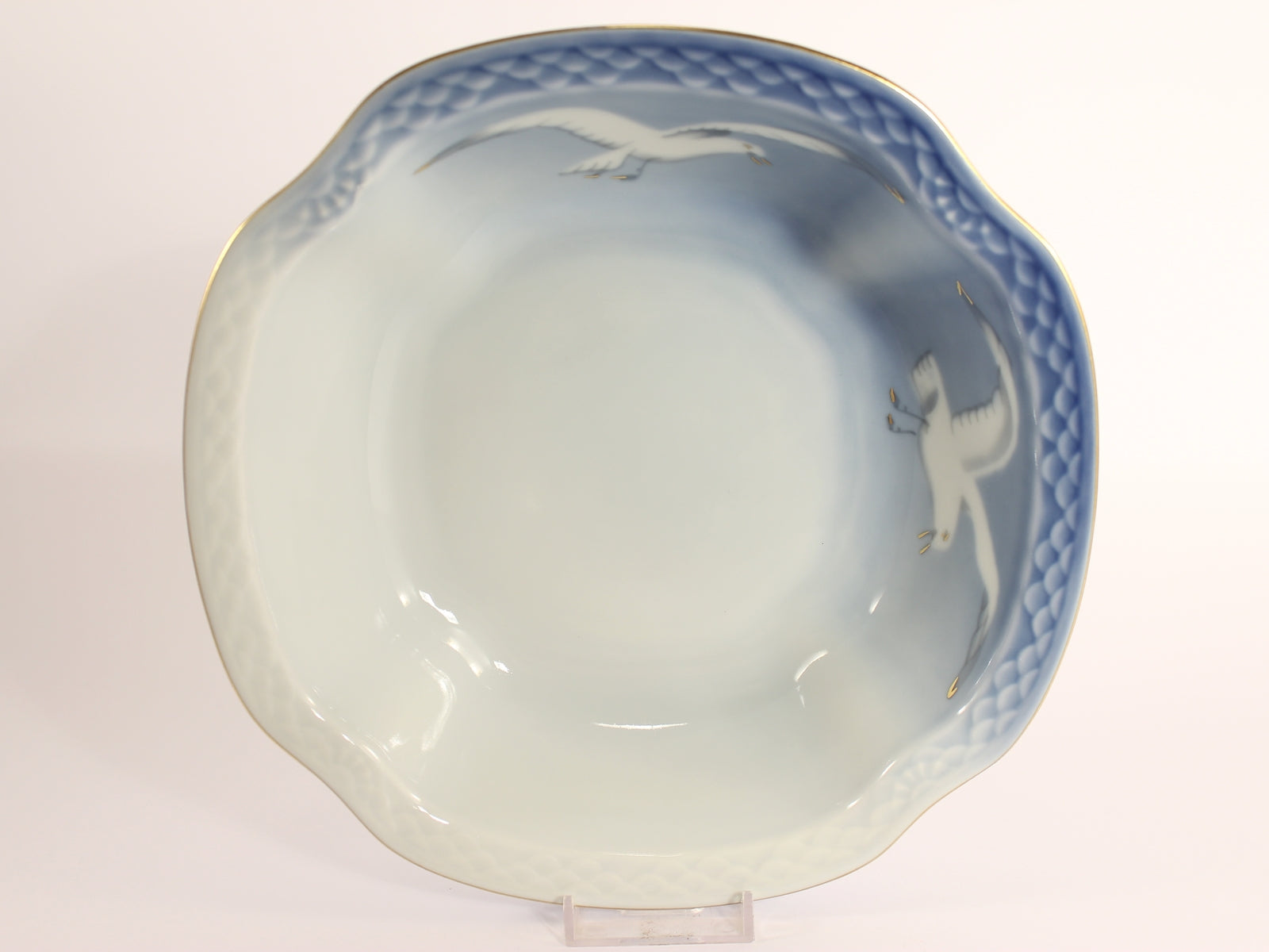 Bing&Grondahl Servizio Gabbiani Insalatiera squadrata piccola porcellana dipinta a mano