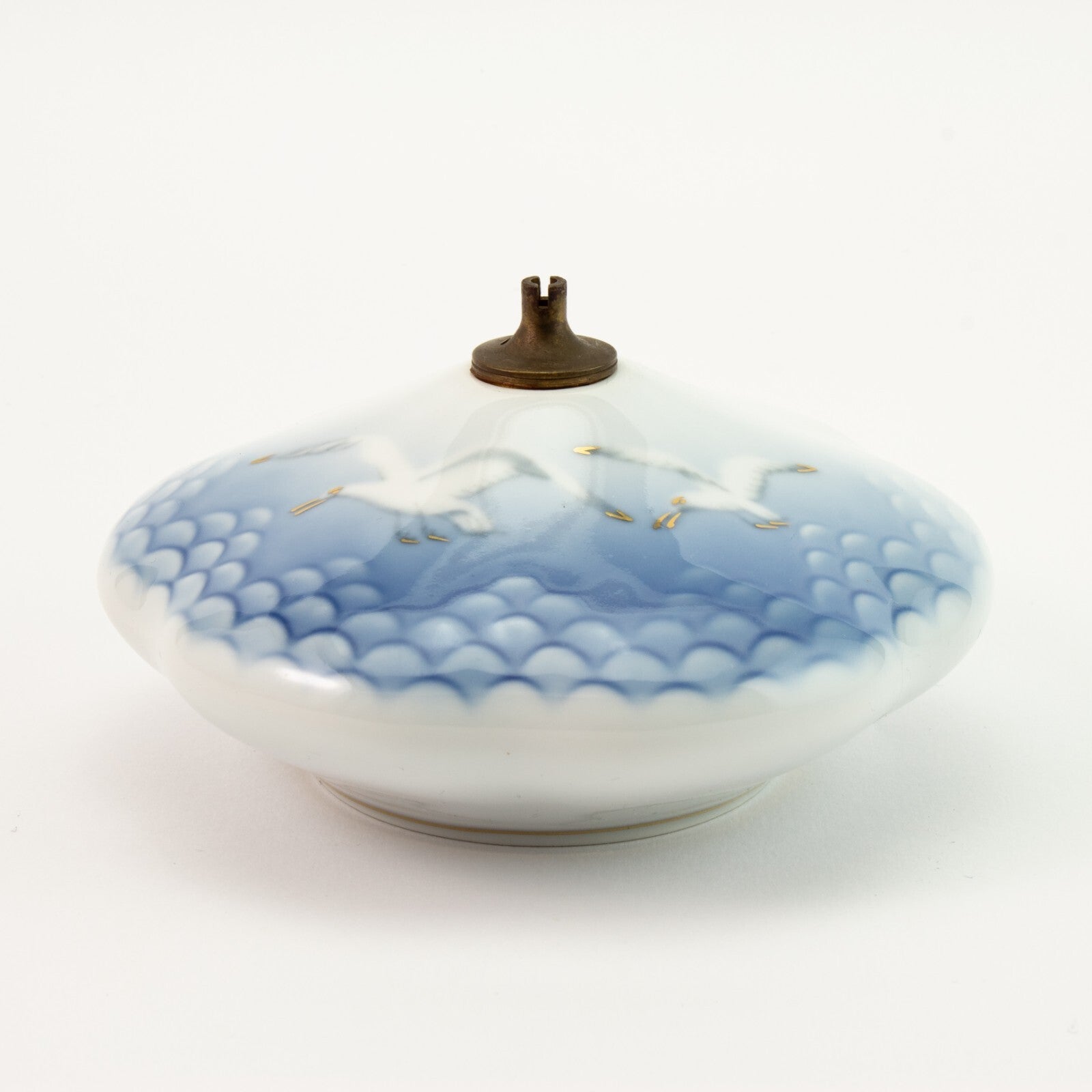 Servizio Gabbiani Lampada ad olio Bing&Grondahl porcellana autentica, 12cm