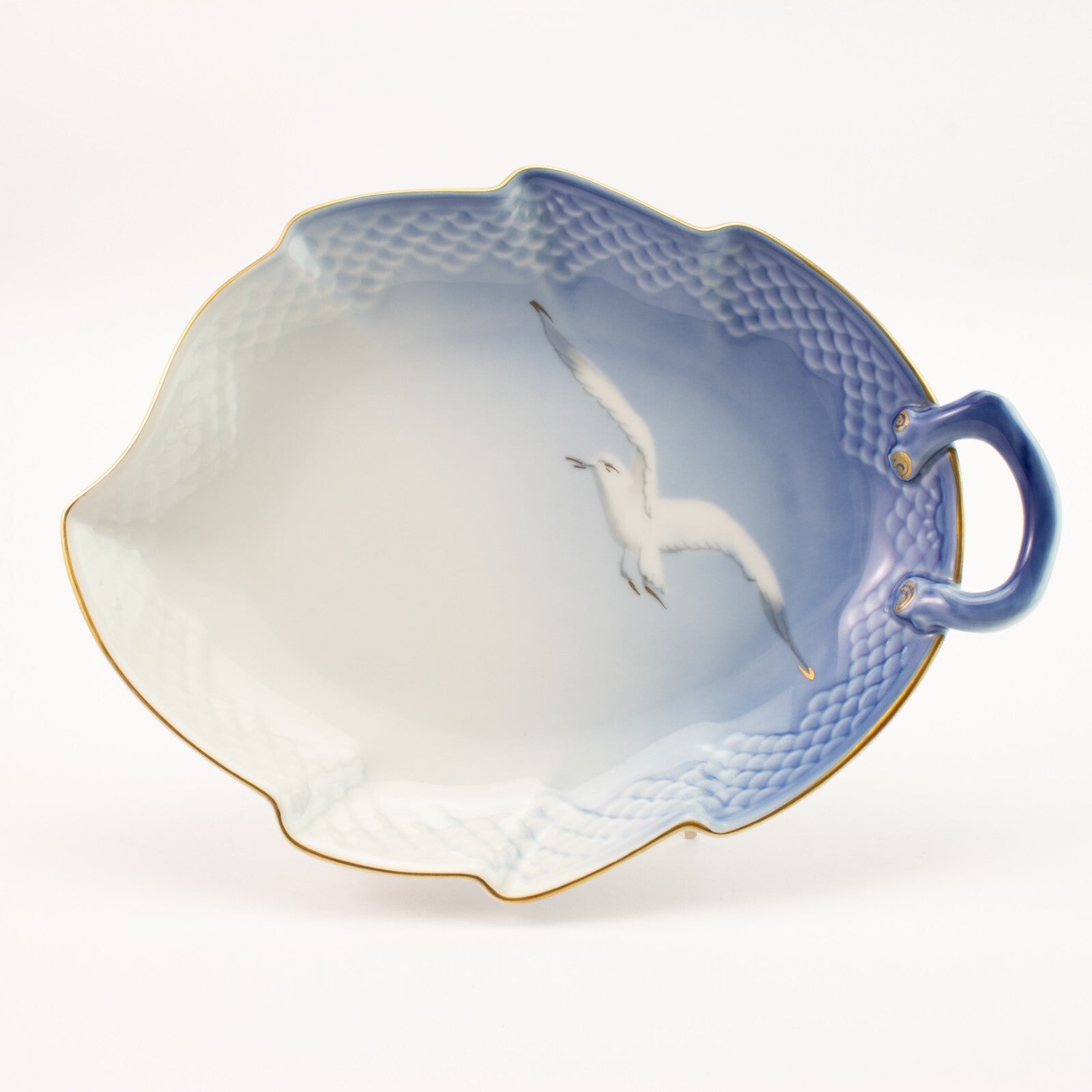 Servizio Gabbiani Piatto da portata a foglia porcellana pezzo da collezione, 25cm #2