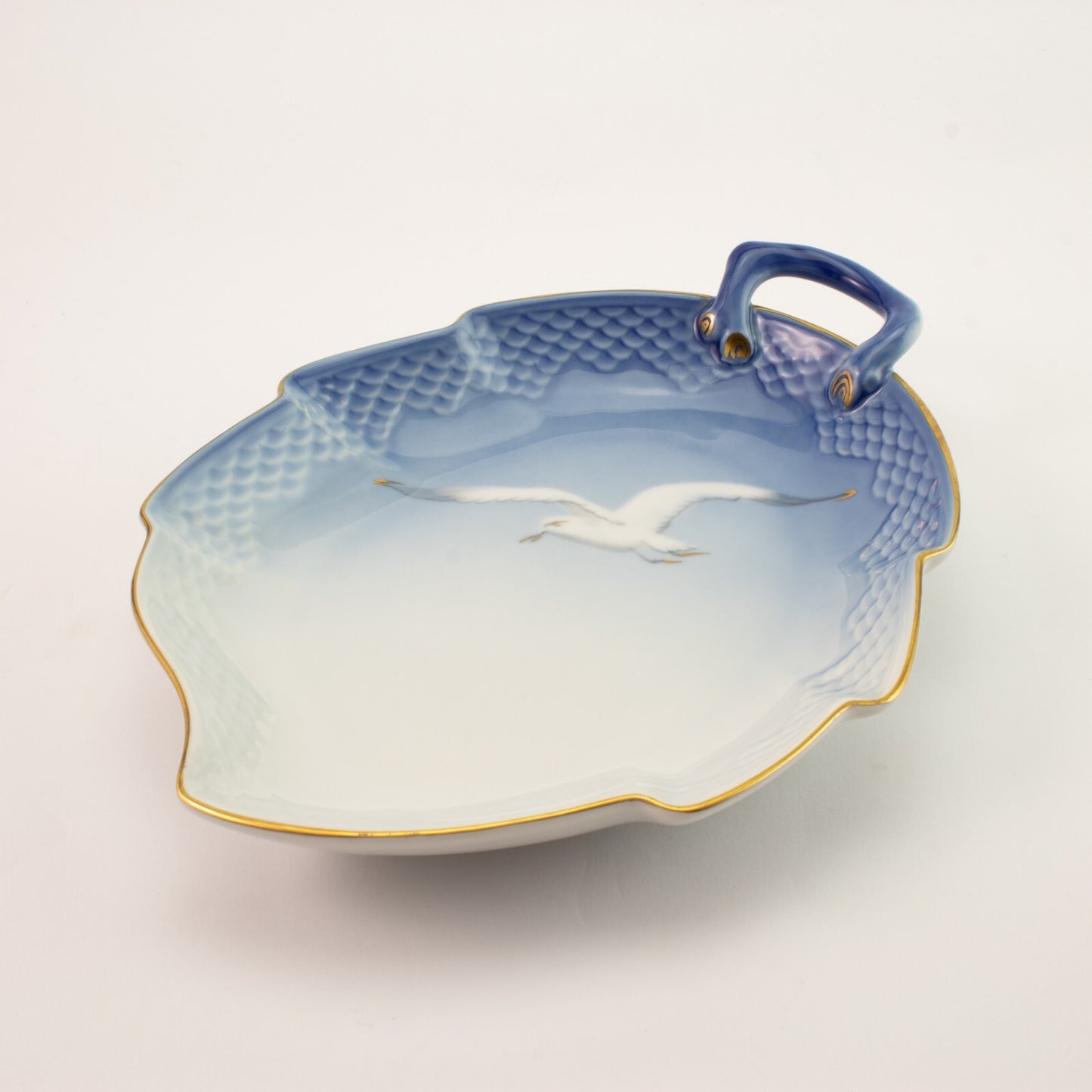 Servizio Gabbiani Piatto da portata a foglia porcellana pezzo raro da collezione, 25cm #2