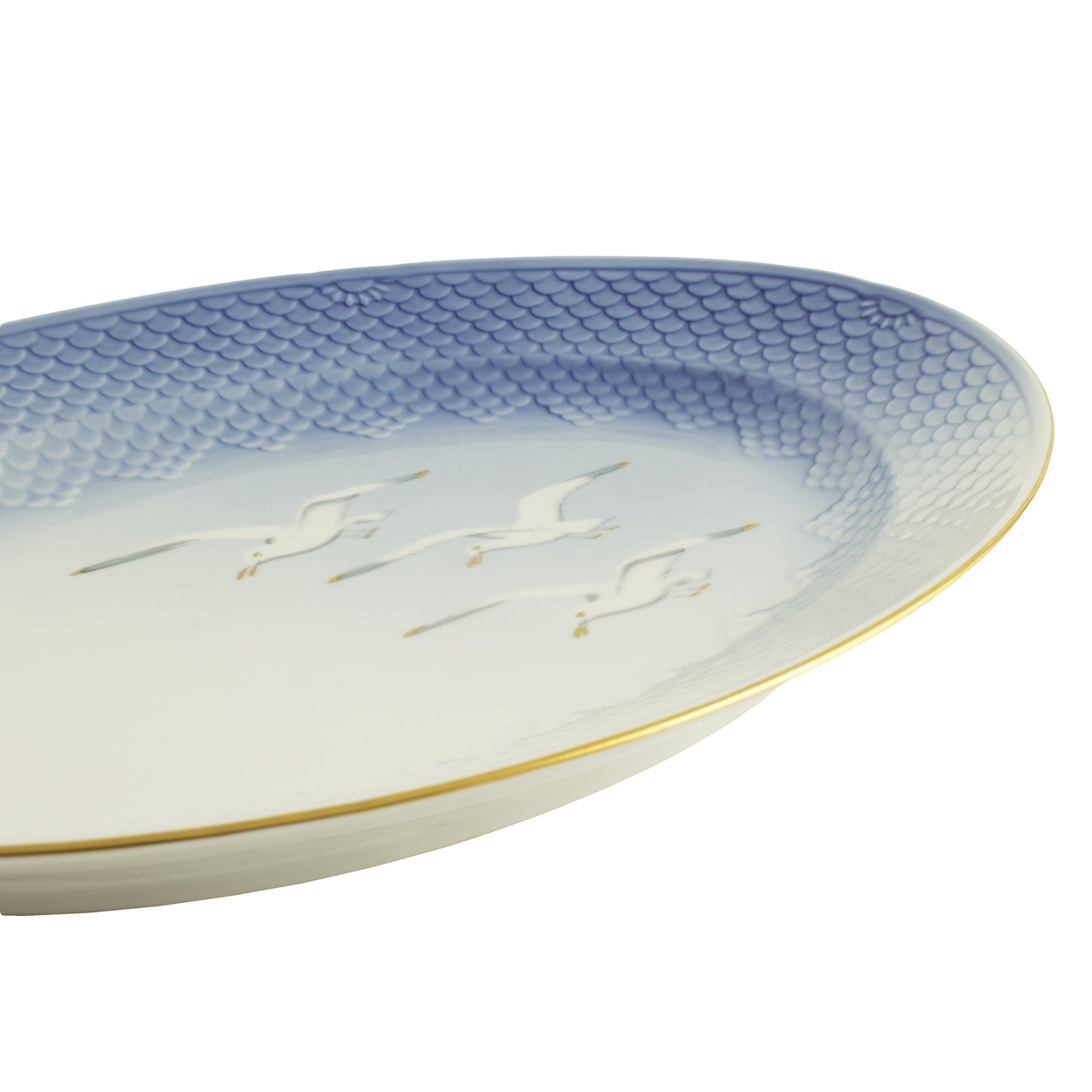 Servizio Gabbiani Piatto da portata ovale porcellana pezzo da collezione, 40cm