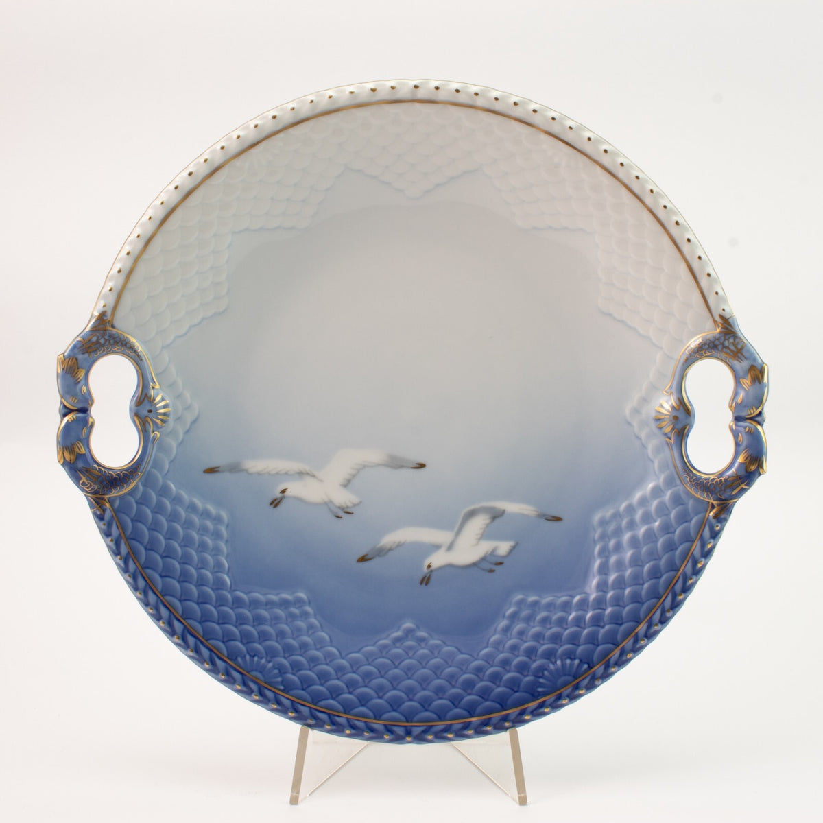 Bing&Grondahl Servizio Gabbiani Piatto da portata rotondo Ø porcellana dipinta a mano, 26cm #1