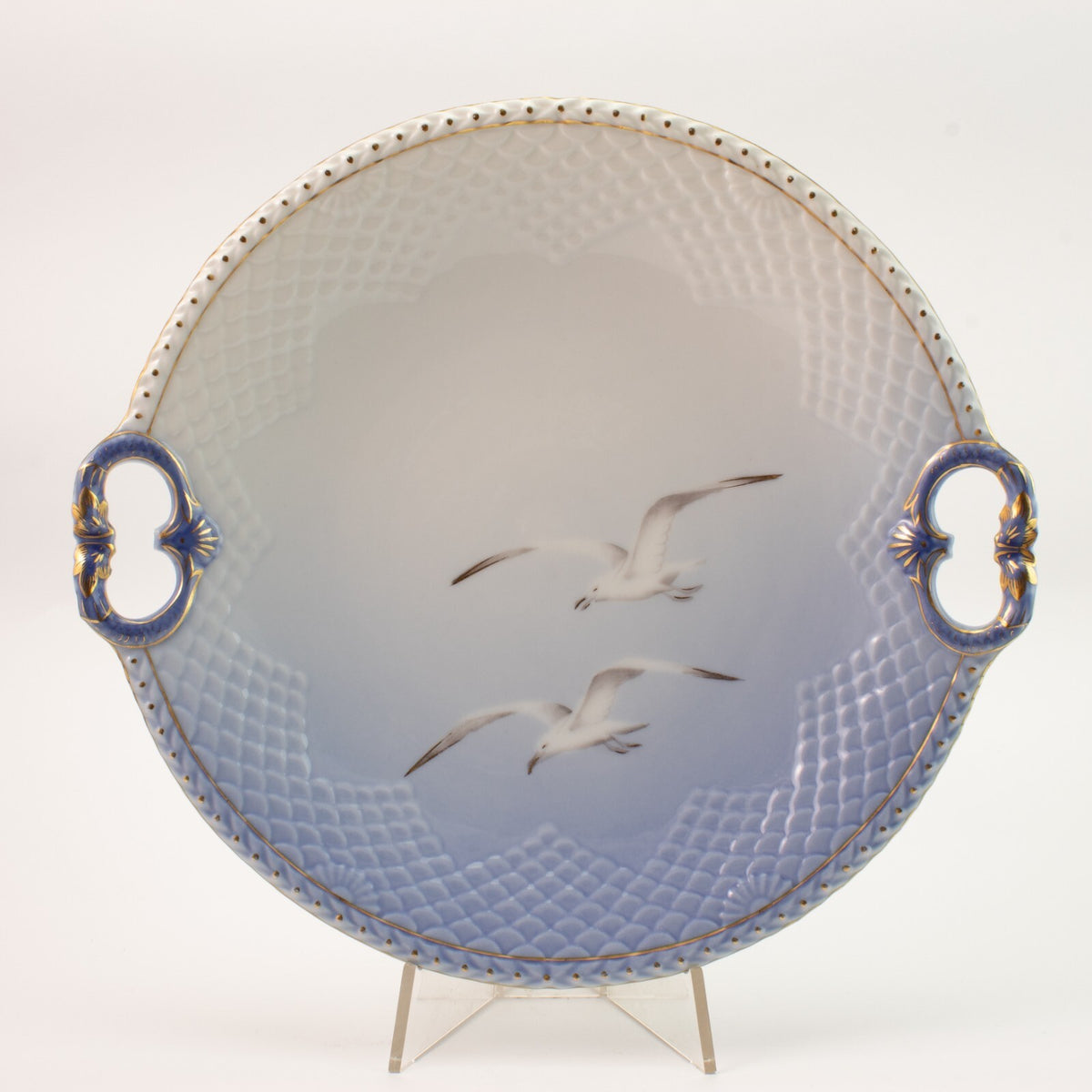 Bing&Grondahl Servizio Gabbiani Piatto da portata rotondo Ø porcellana dipinta a mano, 26cm #2
