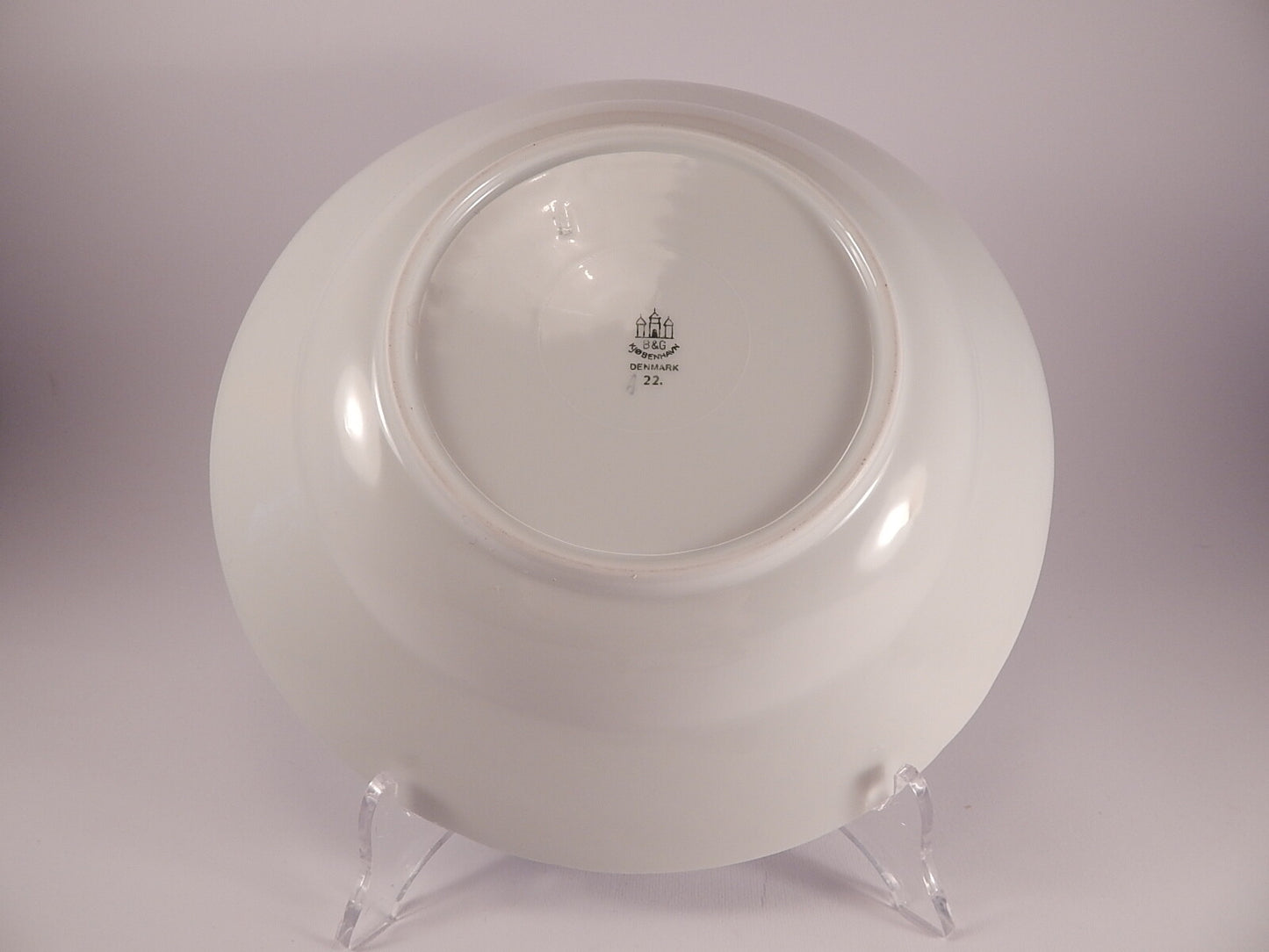 Servizio Gabbiani Piatto fondo grande Senza Oro Ø Bing&Grondahl porcellana autentica, 25cm