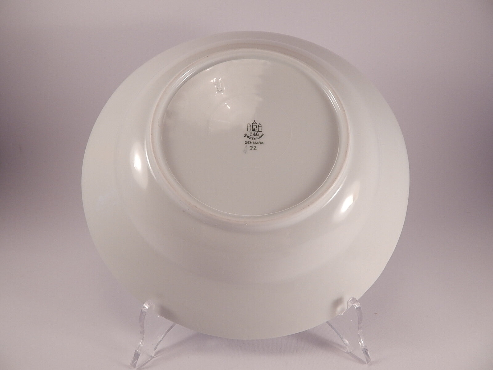 Servizio Gabbiani Piatto fondo grande Senza Oro Ø Bing&Grondahl porcellana autentica, 25cm