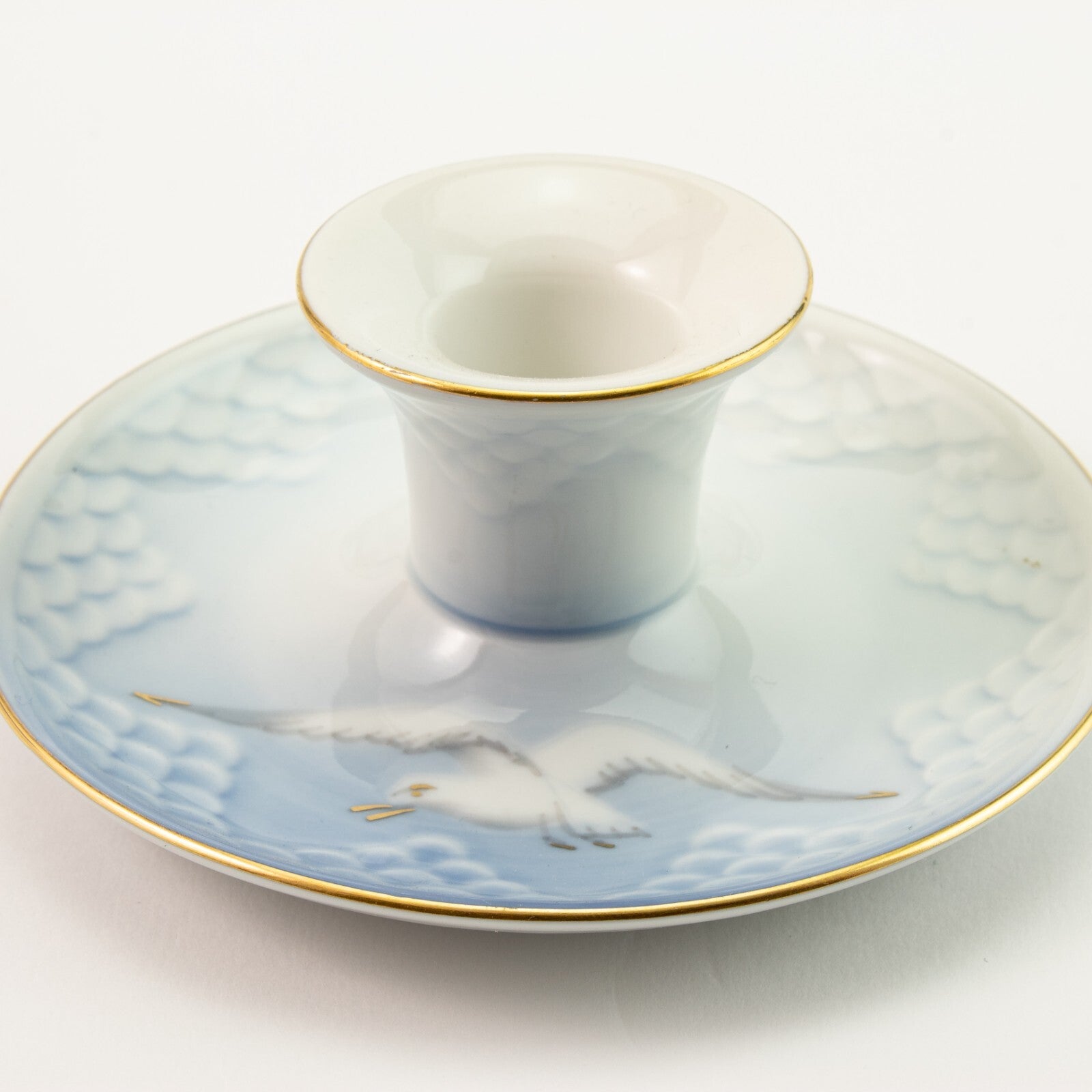 Bing&Grondahl Servizio Gabbiani Porta candela decorazione porcellana da collezione, 11cm