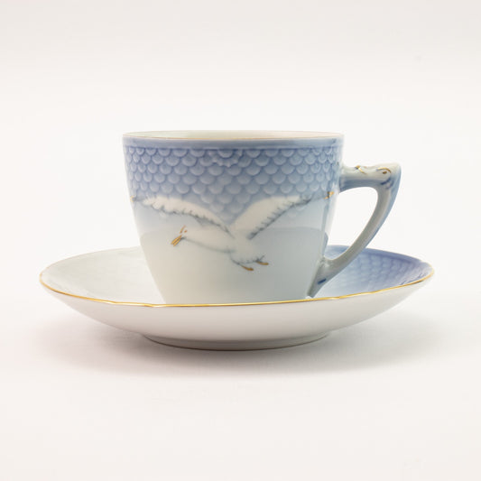 Bing&Grondahl Servizio Gabbiani Tazza da caffè con piattino porcellana dipinta a mano, 14cm #2