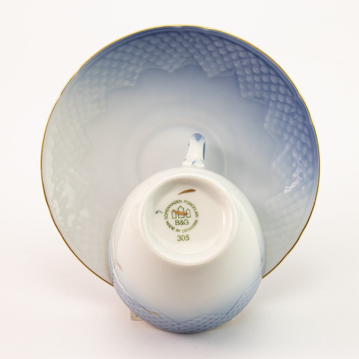 Bing&Grondahl Servizio Gabbiani Tazza da caffè con piattino decorazione porcellana da collezione, 14cm #2