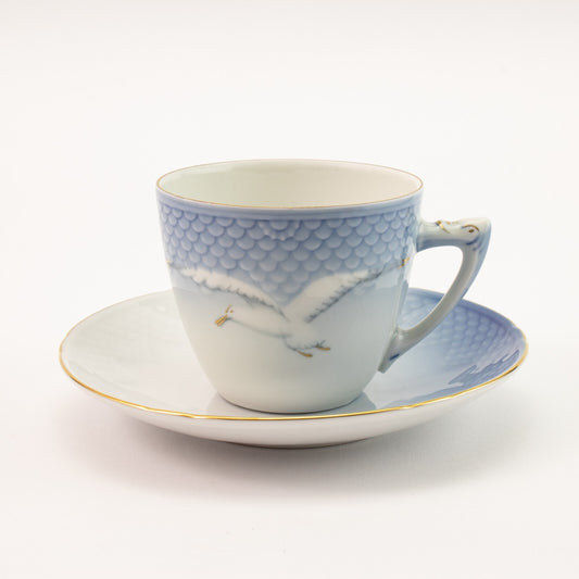 Servizio Gabbiani Tazza da caffè con piattino Bing&Grondahl porcellana autentica, 14cm #2